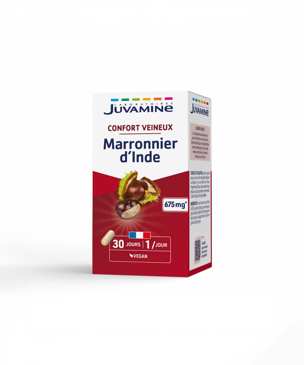 Marronnier d'Inde - Confort Veineux 30 gélules d'origine végétale | Juvamine