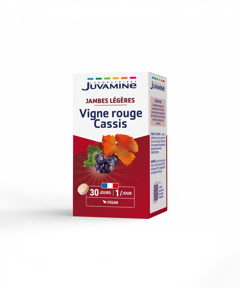 Vigne Rouge Cassis - Jambes Légères - comprimés | Juvamine