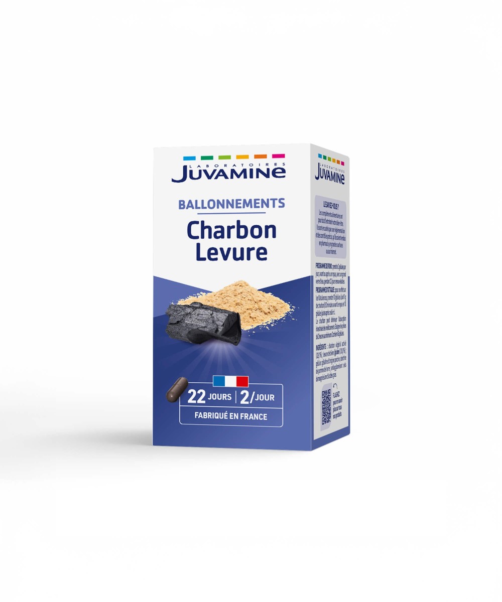 Charbon Levure - Ballonnements - Gélules | Juvamine