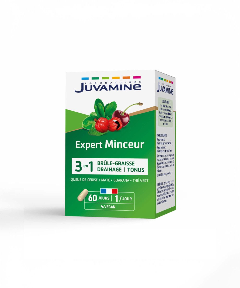 Expert Minceur 3-en-1 - 60 Gélules d'origine Végétale | Juvamine