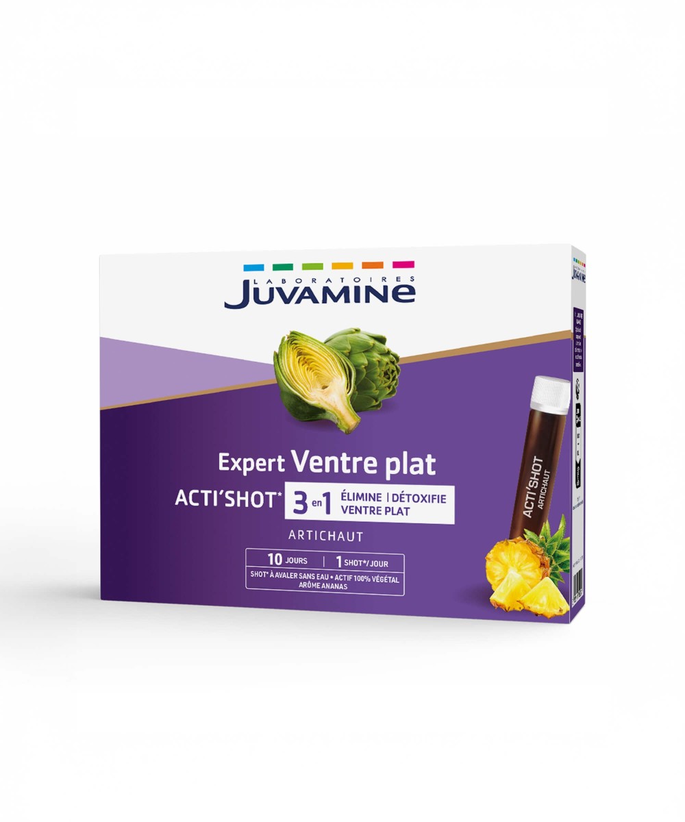 Expert Ventre Plat Acti'Shot 3-en-1 - Élimination 10 shots | Juvamine