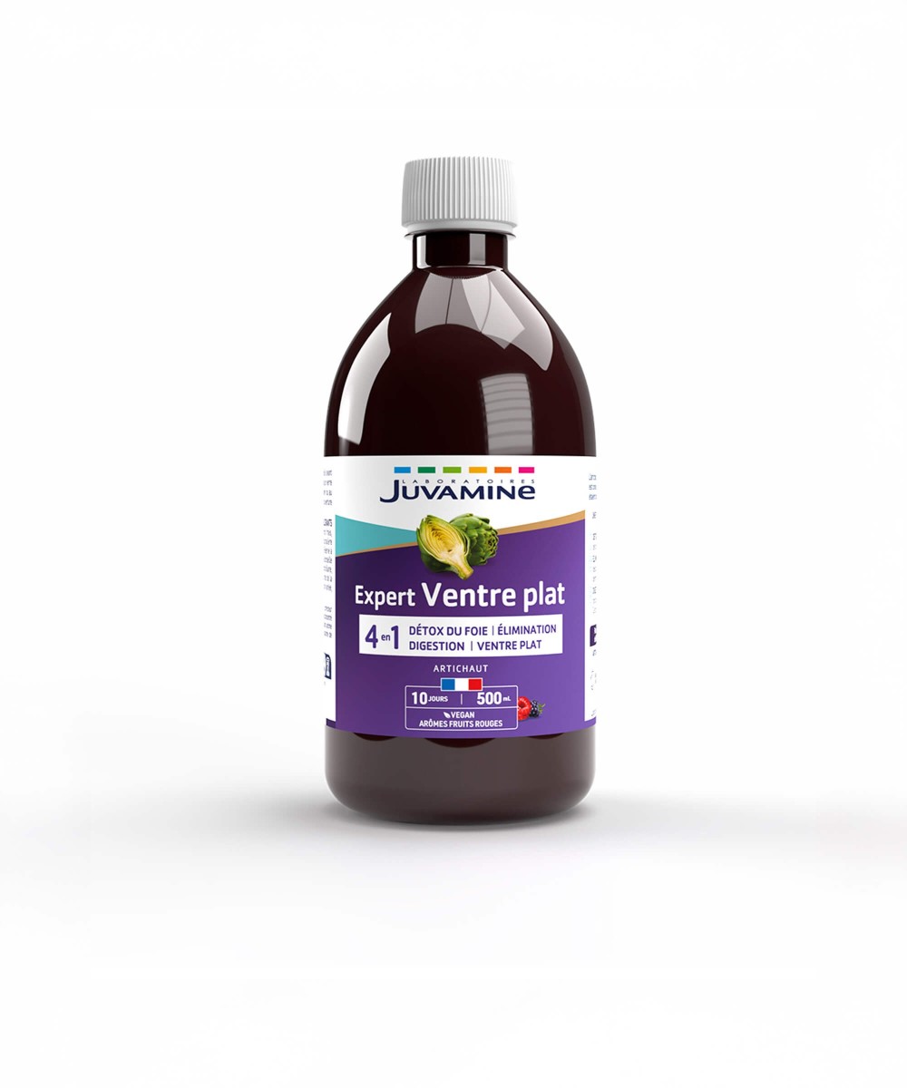 Expert Ventre Plat Artichaut 4-en-1 - Détox 500 ml à diluer | Juvamine