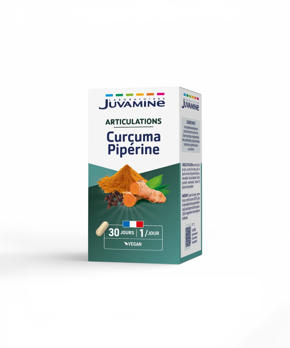 Curcuma Pipérine - Articulations 30 gélules | Juvamine