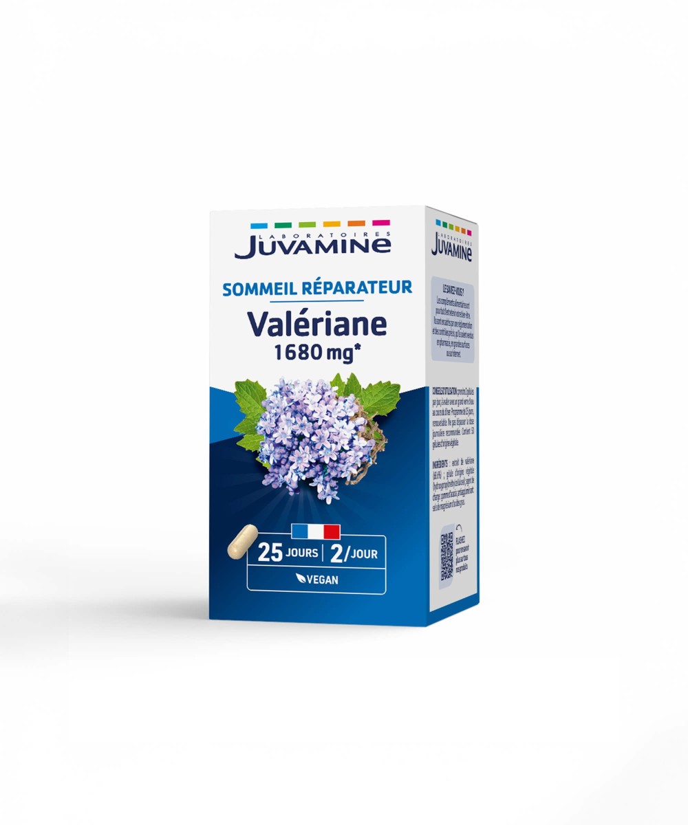 Valériane 1680 mg* - Sommeil Réparateur 50 gélules | Juvamine