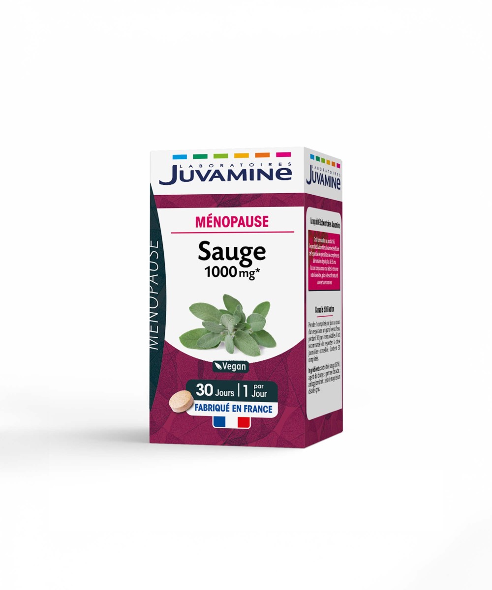 Sauge 1000 mg - Ménopause 30 comprimés | Juvamine