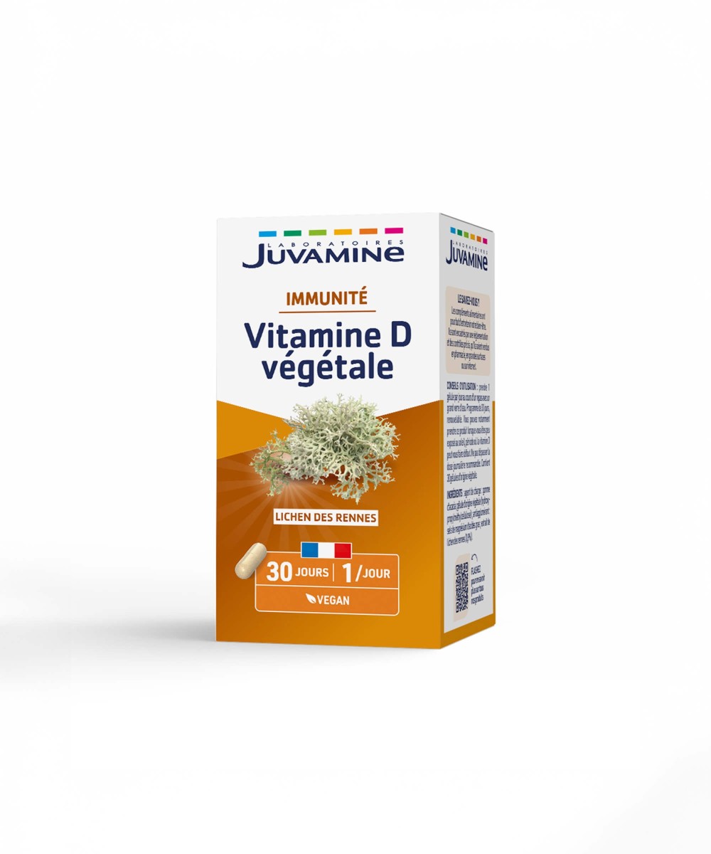 Vitamine D Végétale - Immunité 30 gélules d'origine végétale | Juvamine