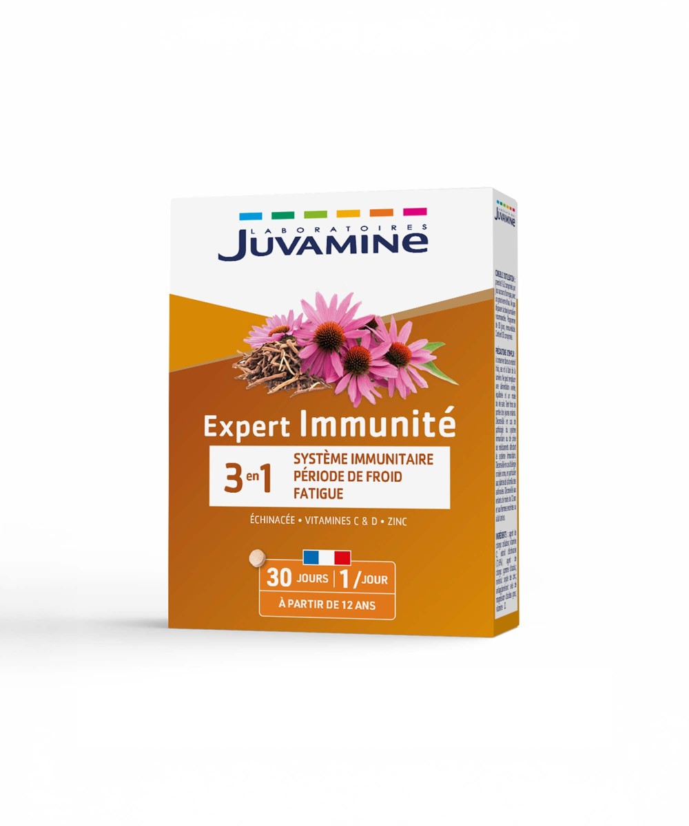 Expert Immunité - Echinacée - Vitamine C - Zinc - Vitamine D | Juvamine