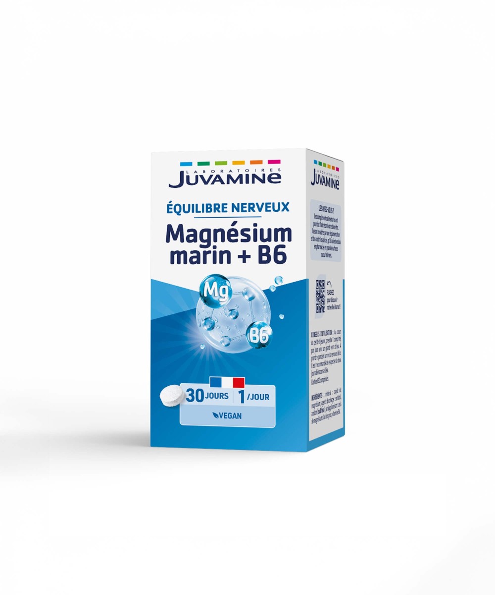 Magnésium Marin + Vitamine B6 - Équilibre - Comprimés | Juvamine